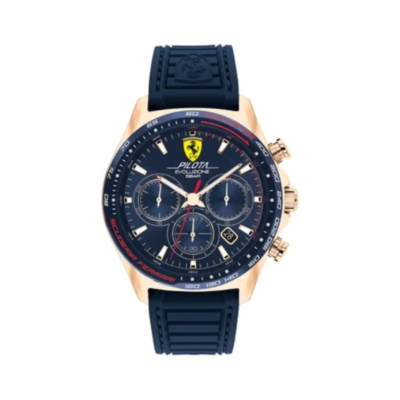 Ferrari Scuderia 0830840 Pilota Evo Blue Strap Men's Watch 1