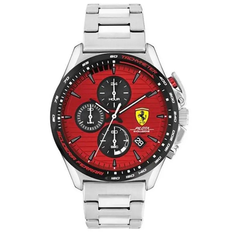 Ferrari Scuderia 0830851 Pilota Evo Turbo Silver Men's Watch 1