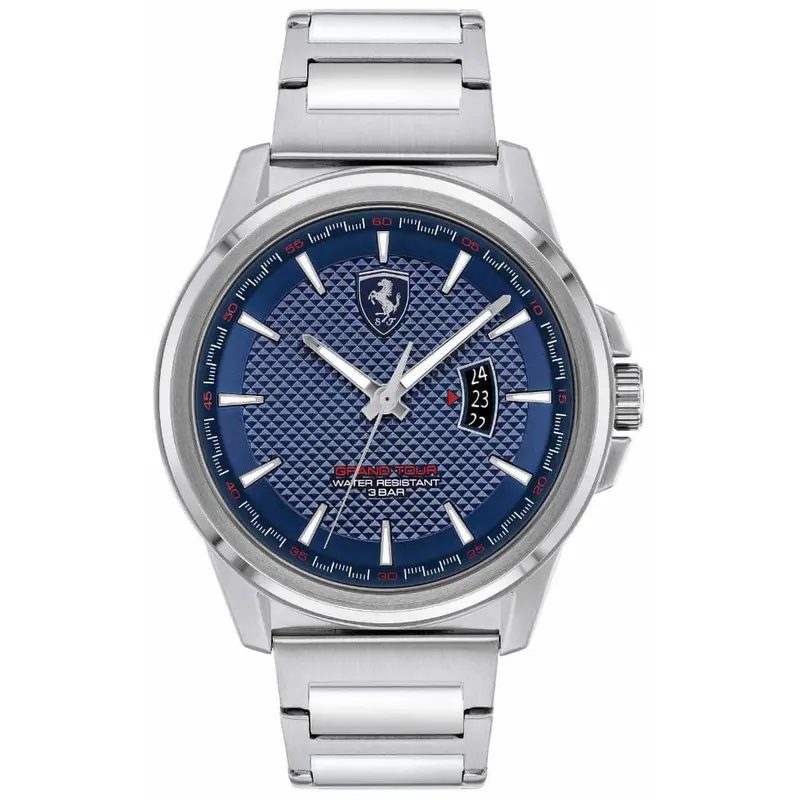 Ferrari Scuderia Blue Dial Silver Stainless Steel Strap Men Watch 0830835 1