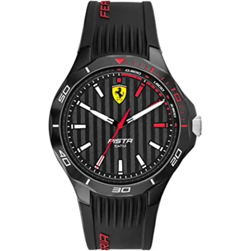 Ferrari Scuderia Pista 0840038 Black Silicone Men's Watch 1
