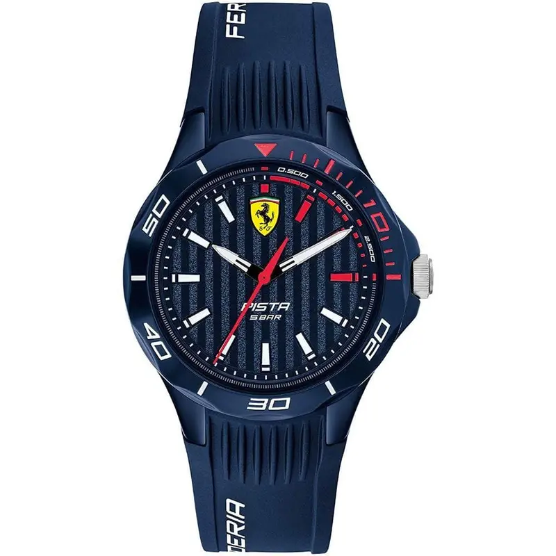 Ferrari Scuderia Pista 0840039 Blue Silicone Strap Men's Watch 1