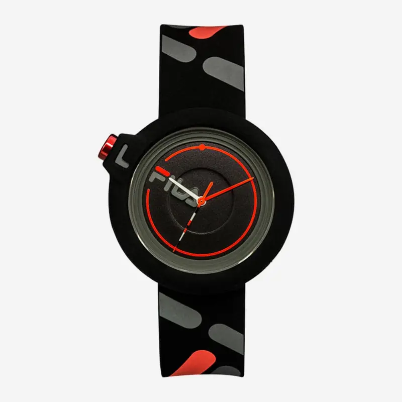 Fila Analog Quartz Black Dial And Silicon Strap Unisex Watch 38-6081-008 1