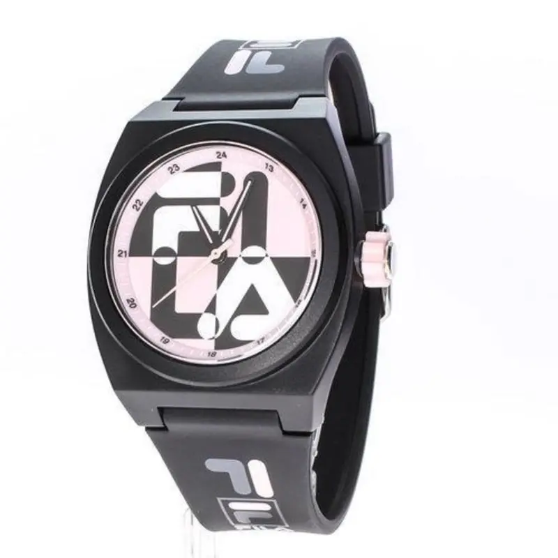 Fila Analog Quartz Black Polyurethane Strap Unisex Watch 38-180-104 2