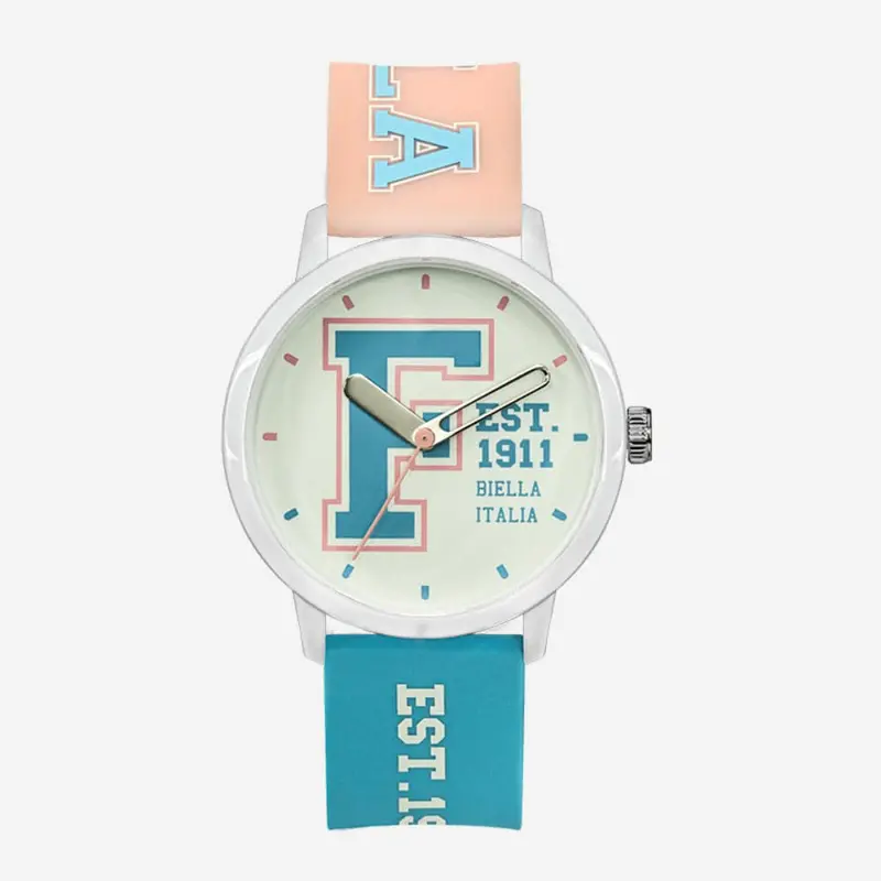 Fila Analog White Dial Multicolor Silicone Strap Unisex Watch 38-326-205 1