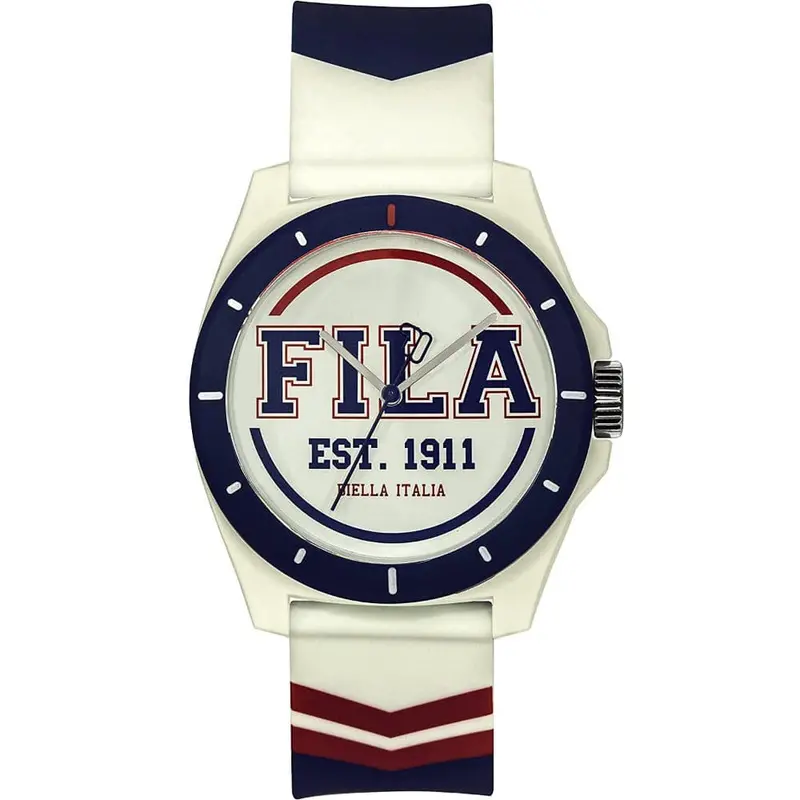 Fila Analog White Dial Silicone Strap Unisex Watch 38-331-003 1