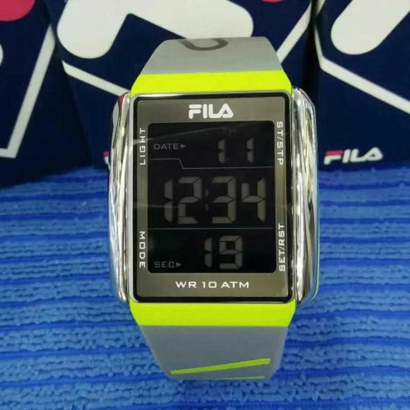 Fila Digital Gray Resin Strap Men's Watch 38-325-005 2