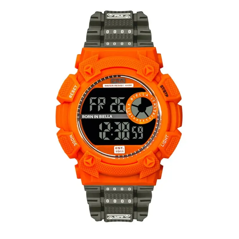 Fila Digital Grey Silicone Strap Men Watch 38-312-004 1