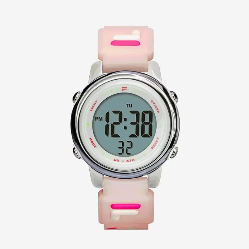 Fila Digital Pink Silicone Strap Women Watch 38-218-003 1