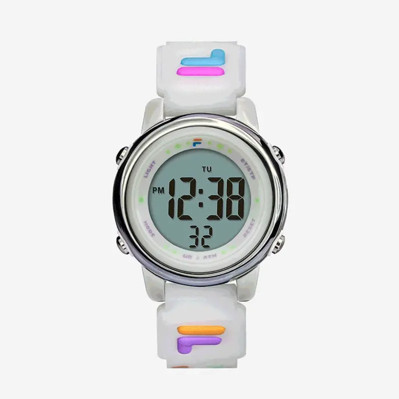 Fila Digital White Silicone Strap Unisex Watch 38-218-005 1