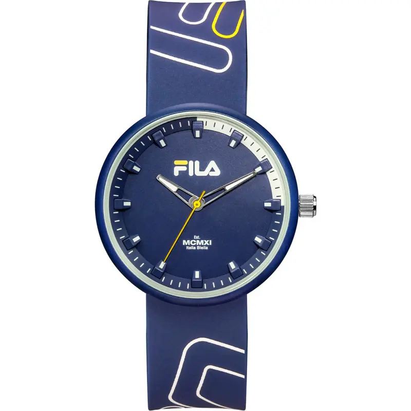 Fila Mcmxi Blue Silicone Strap Men's Watch 38-344-004 1