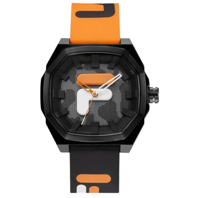 Fila Style Black Dial Resin Strap Men Watch 38-6105-003 1