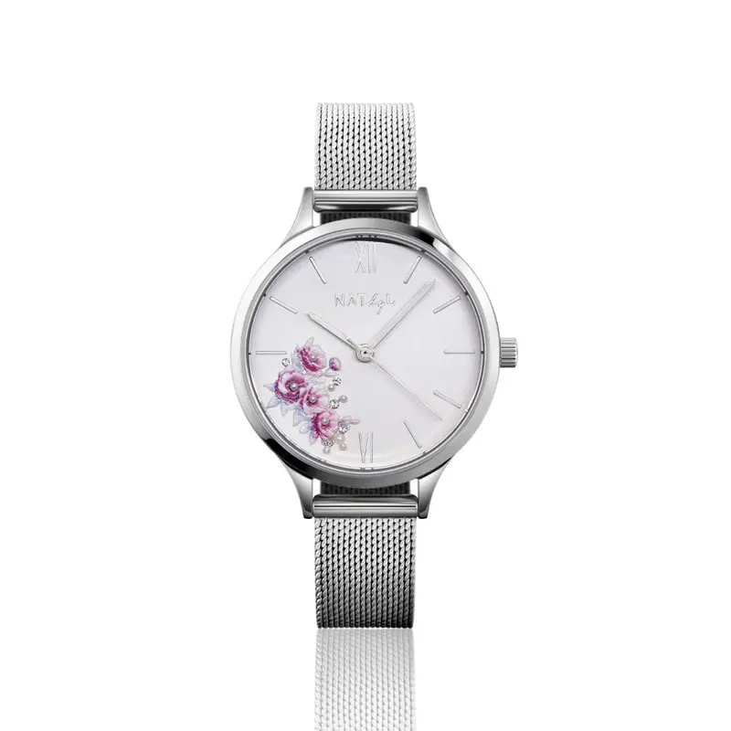 First Love 0608B Stainless Steel Mesh Watch 1