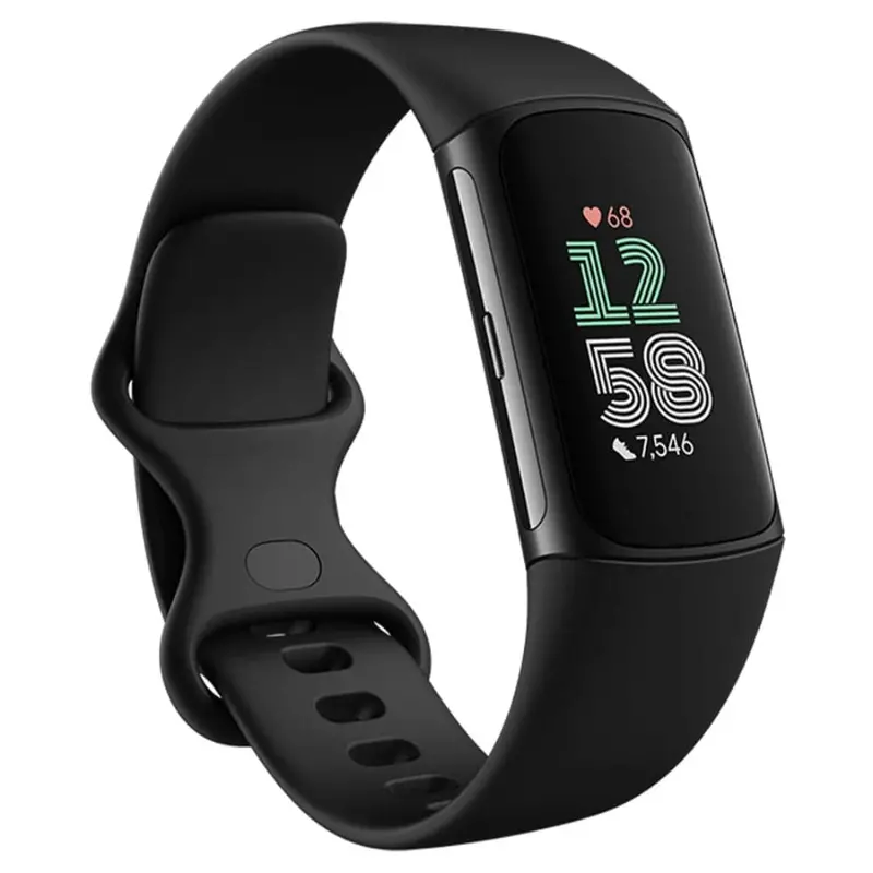 Fitbit Charge 6, Obsidian/Black Silicone Strap Unisex Smartwatch Ga05183-Ap 1