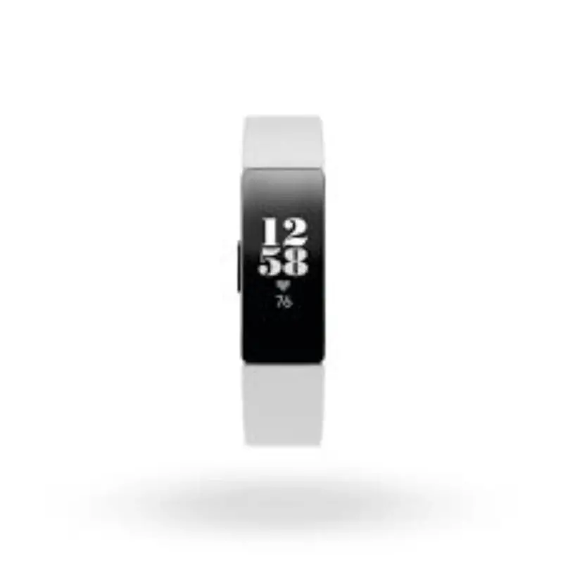 Fitbit Inspire Hr White And Black Fb413bkwt Silicone Tracker 1
