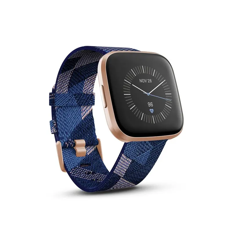 Fitbit Versa 2 Special Edition Navy & Pink / Copper Rose Aluminium Fb507rgnv-Frcjk Woven Smartwatch 1