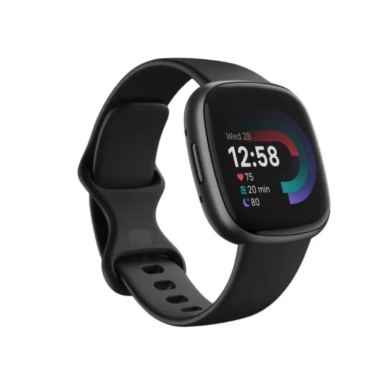Fitbit Versa 4 Black Dial Silicone Strap Smartwatch Unisex Watch Fb523bkbk-Frcjk 1