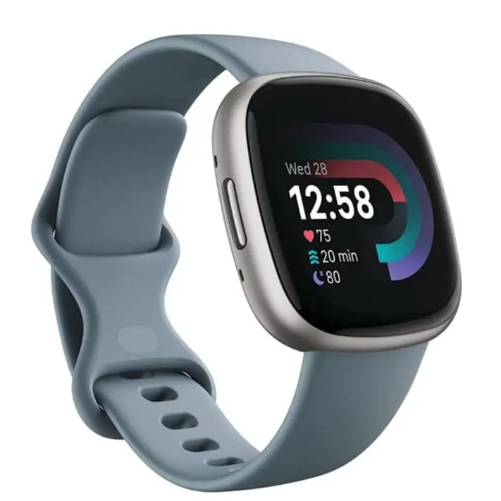 Fitbit Versa 4 Waterfall Blue/Platinum Fb523srag-Frcjk 1