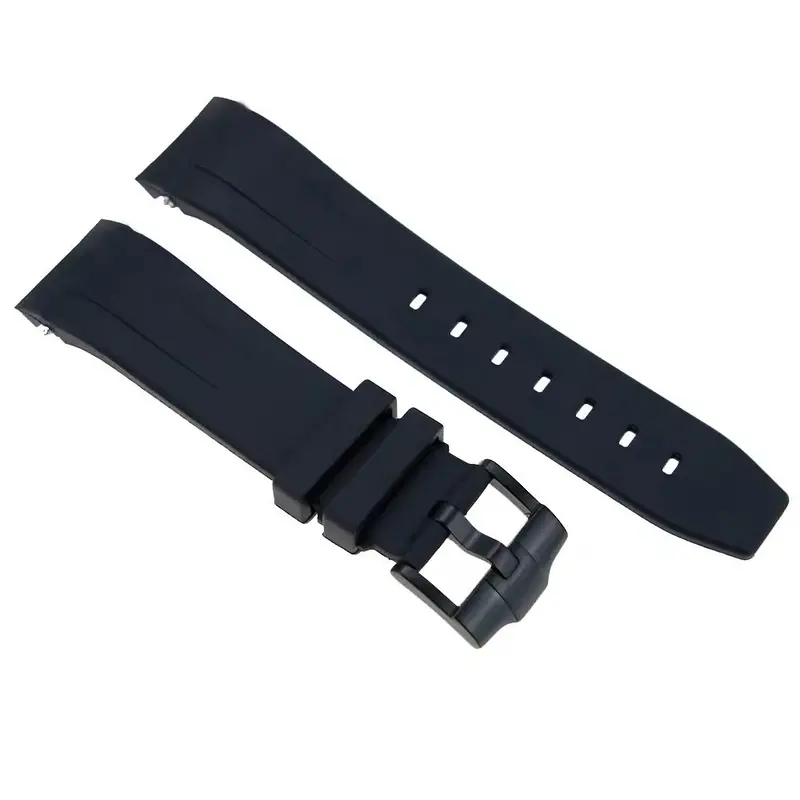 Fkm Rubber Watch Strap: Black 2