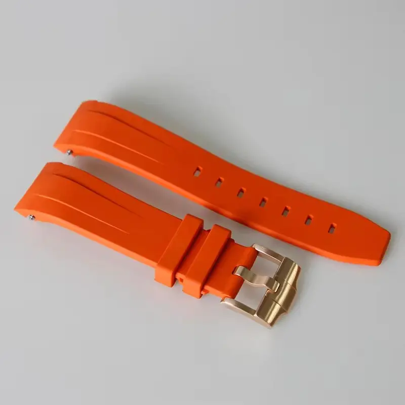 Fkm Rubber Watch Strap: Orange 4