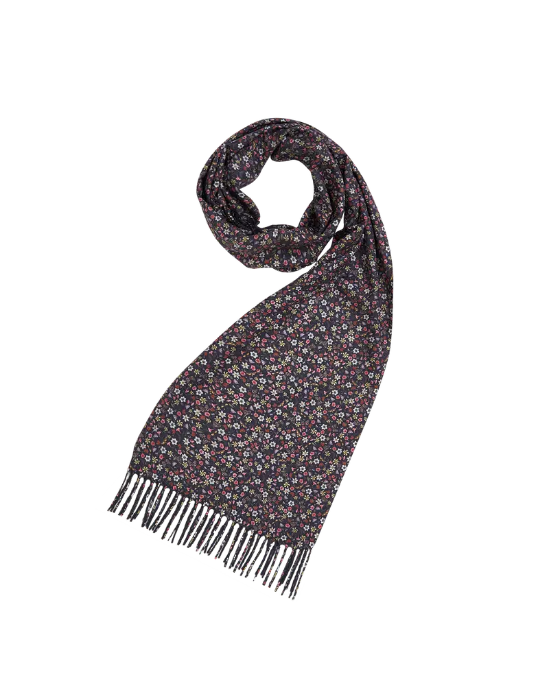 Floral Ditsy Scarf With Tassels 1