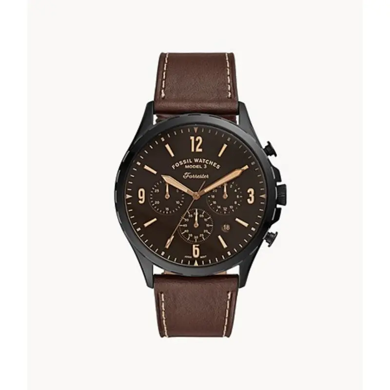 Foffil Fs5608 Forrester Chronograph Brown Leather Men's Watch 1