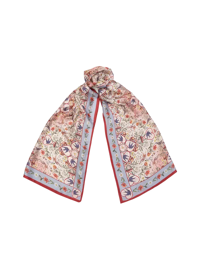 Folksy Fox Silky Scarf 1