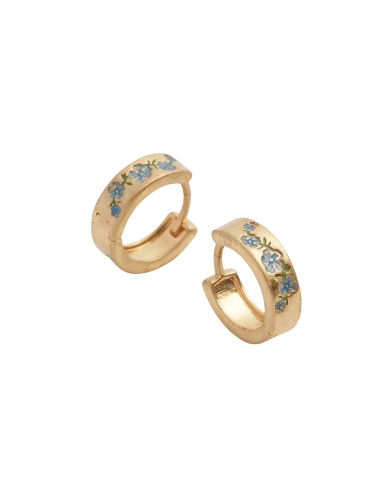 Forget-Me-Not Mini Hoop Earrings 1