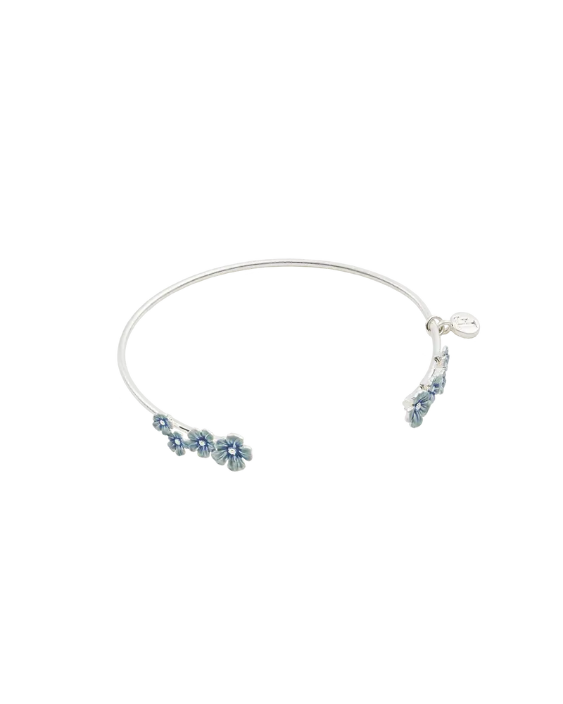 Forget Me Not Silver Bangle 1
