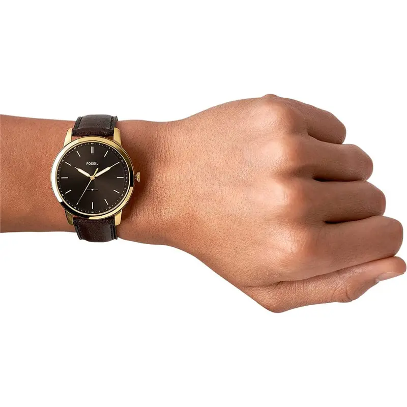 Fossil Black Dial And Brown Leather Strap Women Watch Fs5756 2