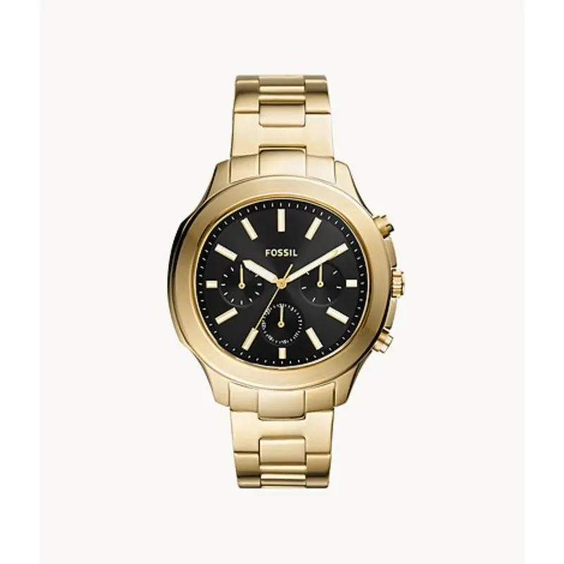 Fossil Bq2590 Windfield Multifunction Gold-Tone Stainless Steel Men's Watch 1
