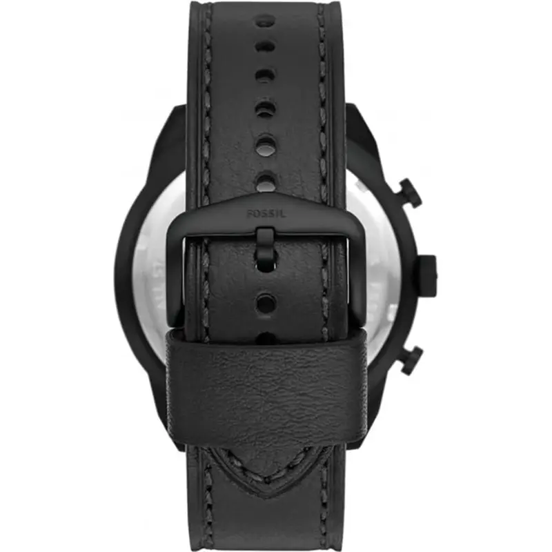 Fossil Bronson Chronograph Black Leather Strap Men's Watch Fs5874p 2