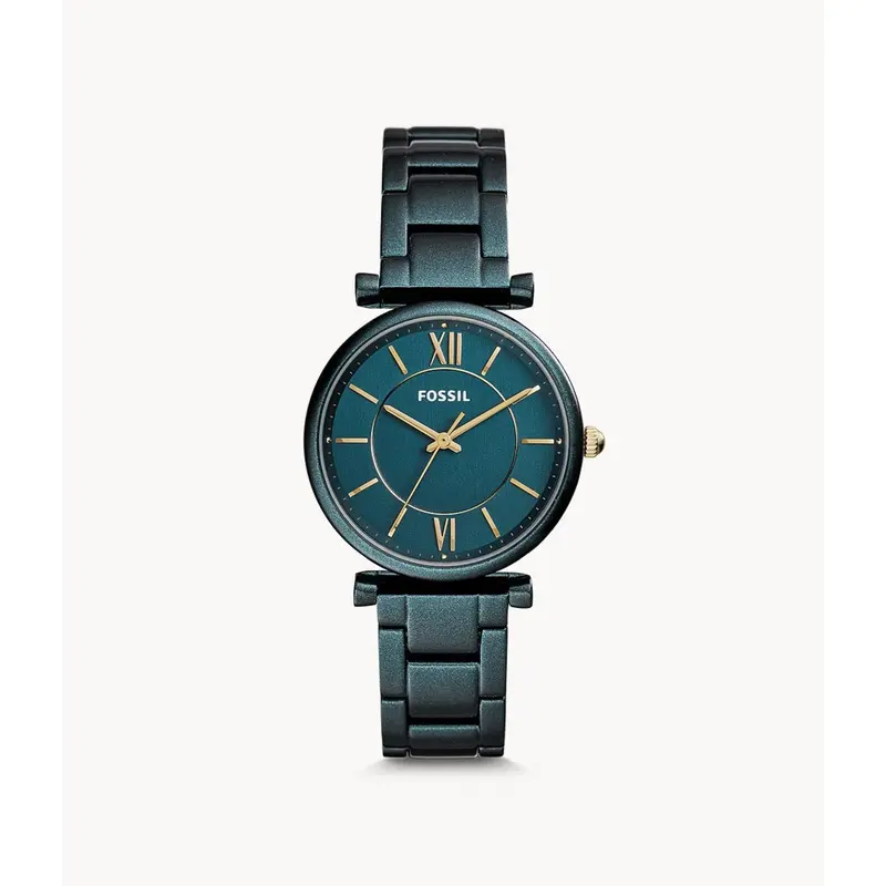 Fossil Carlie Analog Quartz Teal Stainless Steel Es4427 Women's Watch 1