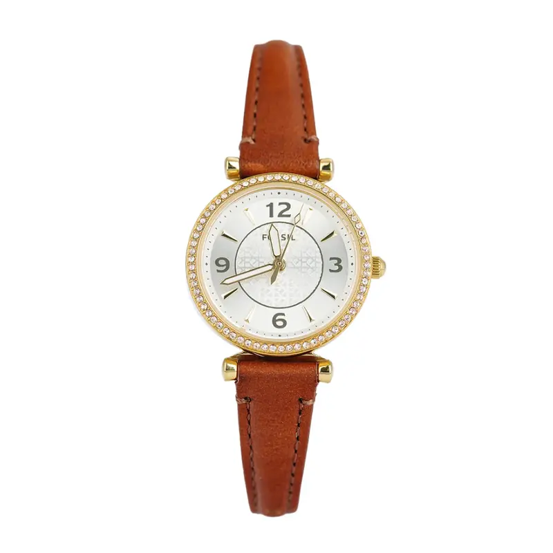 Fossil Carlie Brown Leather Strap Women Watch Es5297 1