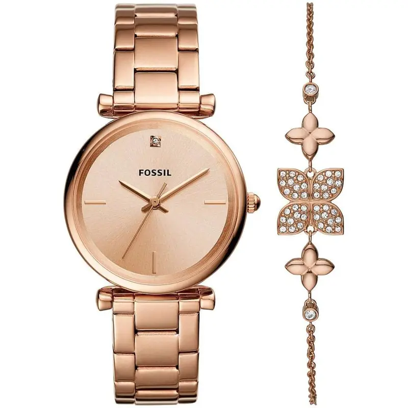 Fossil Carlie Es4685set Women's Watch And Bracelet Set 1