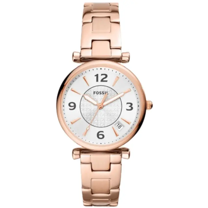 Fossil Carlie Es5158 Rose Gold Stainless Steel Women Watch 1