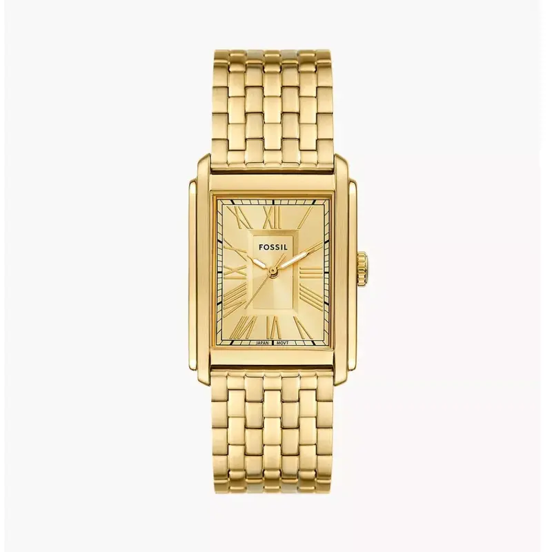 Fossil Carraway Three-Hand Gold-Tone Stainless Steel Watch Fs6009 1