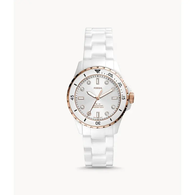 Fossil Ce1107 White Ceramic Women's Watch 1