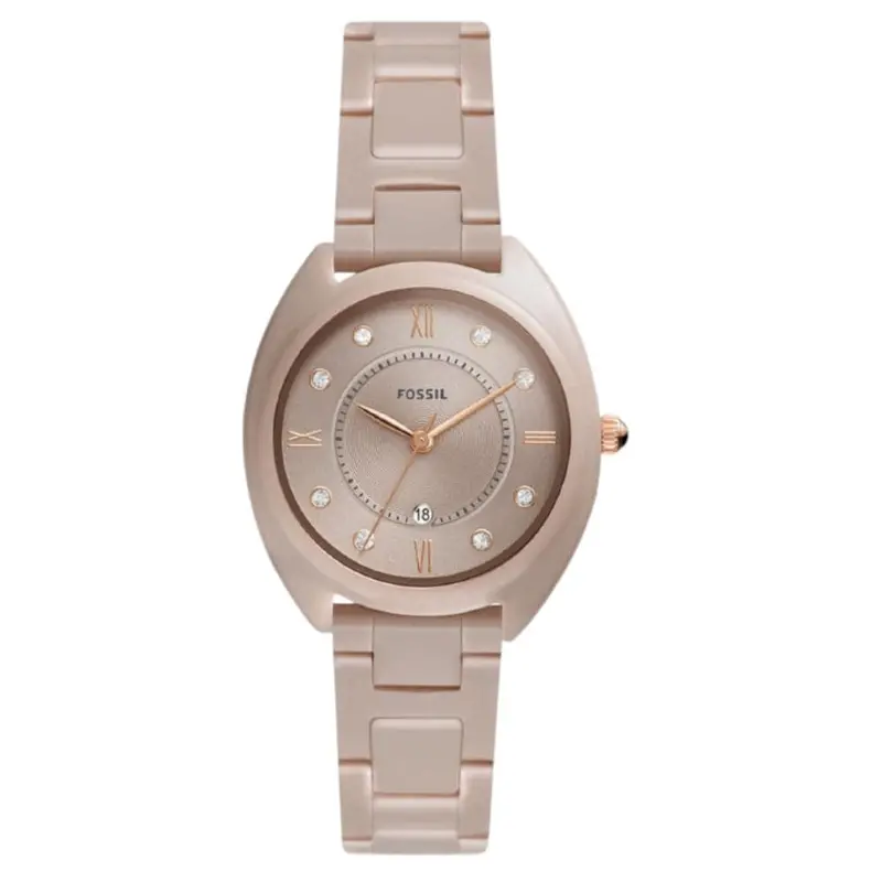 Fossil Ce1110 Gabby Salted Caramel Stainless Steel And Ceramic Women Watch 1
