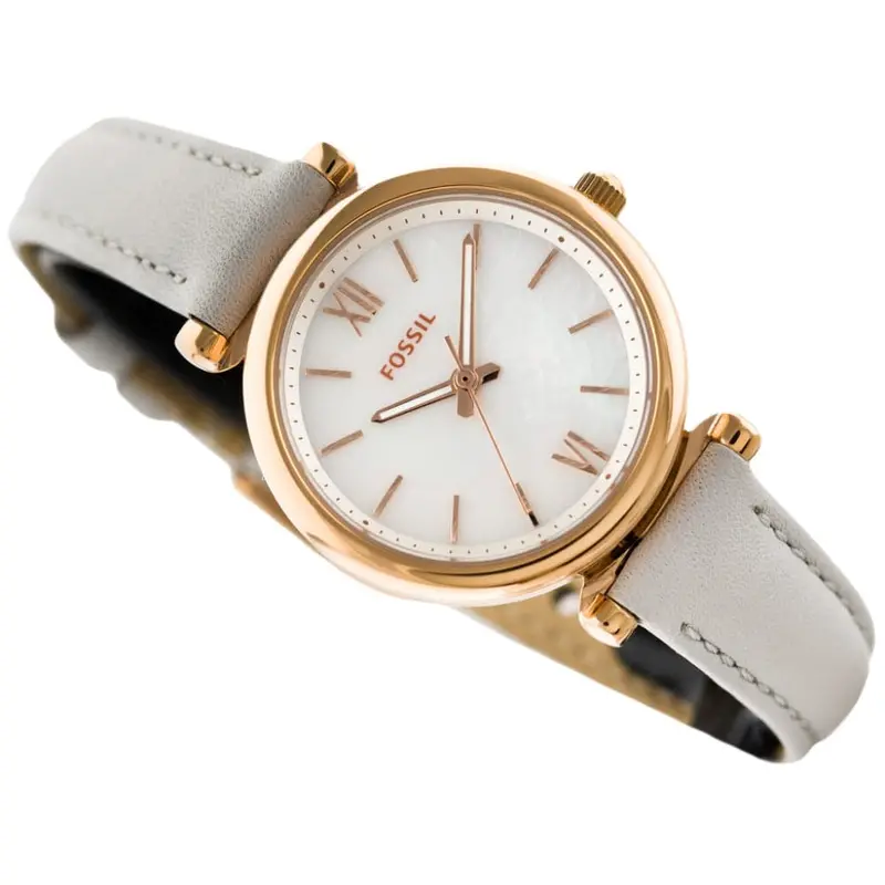 Fossil Es4529 Carlie Mini Three-Hand Mineral Gray Leather Watch 2
