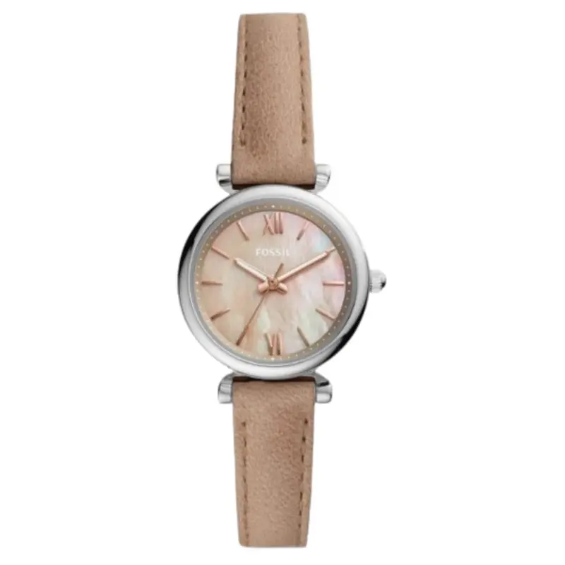 Fossil Es4530 Carlie Mini Three-Hand Sand Leather  Women's Watch 1