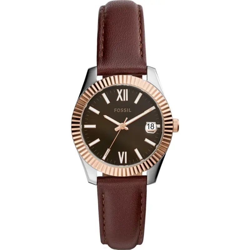 Fossil Es4822 Scarlette Dark Brown Leather Women's Watch 1