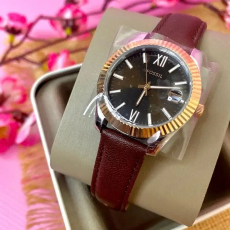 Fossil Es4822 Scarlette Dark Brown Leather Women's Watch 2