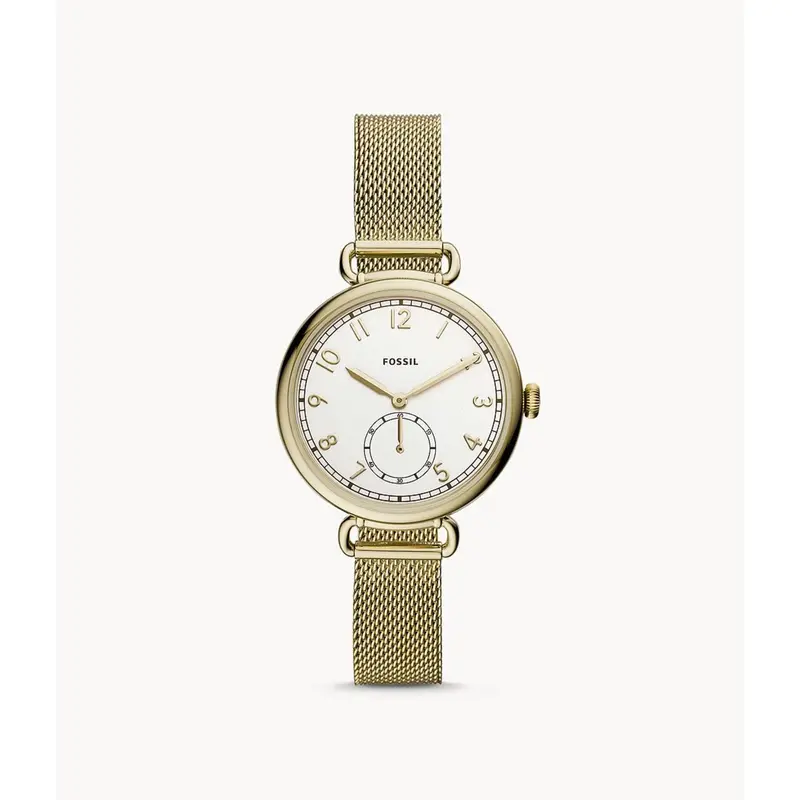 Fossil Es4887 Josey Three-Hand Gold Tone Stainless Steel Mesh Women's Watch 1