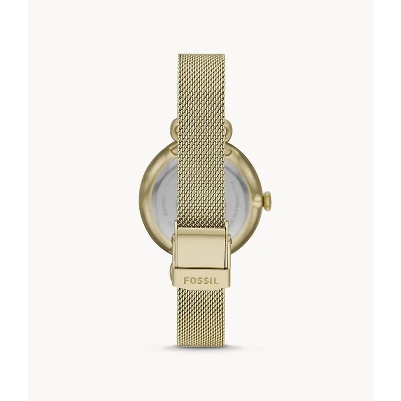 Fossil Es4887 Josey Three-Hand Gold Tone Stainless Steel Mesh Women's Watch 2