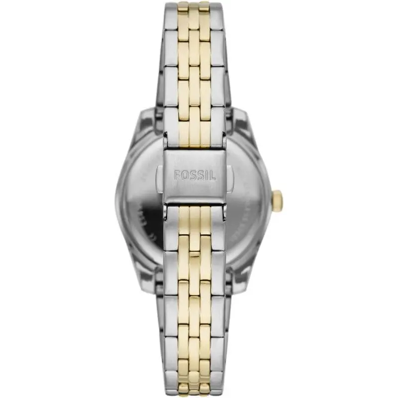 Fossil Es4899 Scarlette Mini Blue Dial Two-Tone Stainless Steel Band Women's Watch 2