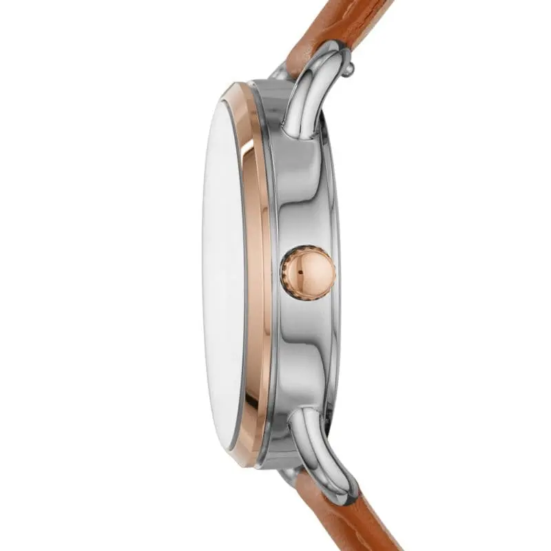 Fossil Es4913set Copeland Three Hand Brown Leather Women's Watch 2