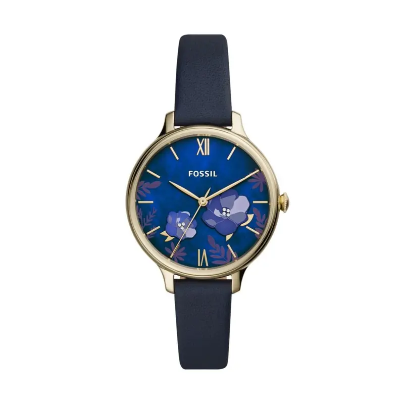 Fossil Es4939 Winnie Three-Hand Navy Leather Women's Watch 1