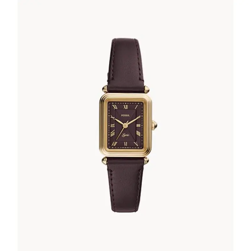 Fossil Es4971 Lyric Three Hand Dial Brown Leather Women's Watch 1