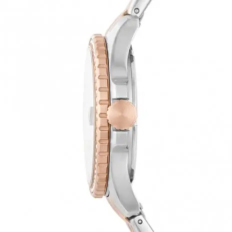 Fossil Es4996 Crystal Blue Dial Two-Tone Stainless Steel Bracelet Women's Watch 2