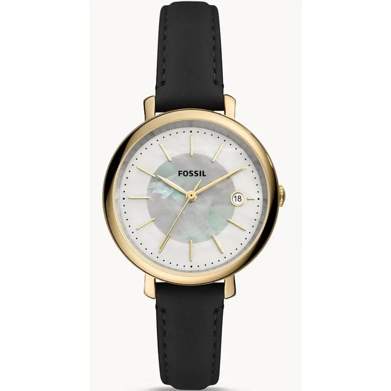 Fossil Es5093 Black Leather Strap Womens Watch 1